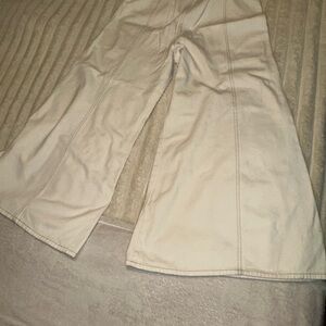 Farm Rio Wide-Leg Cream Jeans